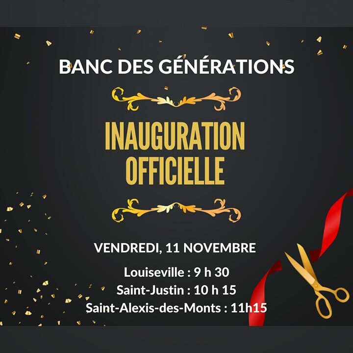 Inauguration du projet « Banc des générations »