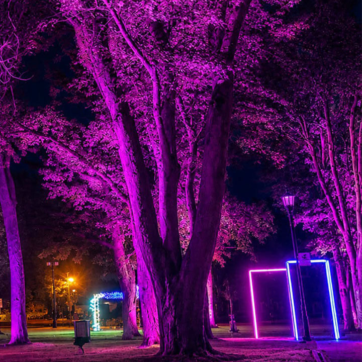 Le parc illuminé