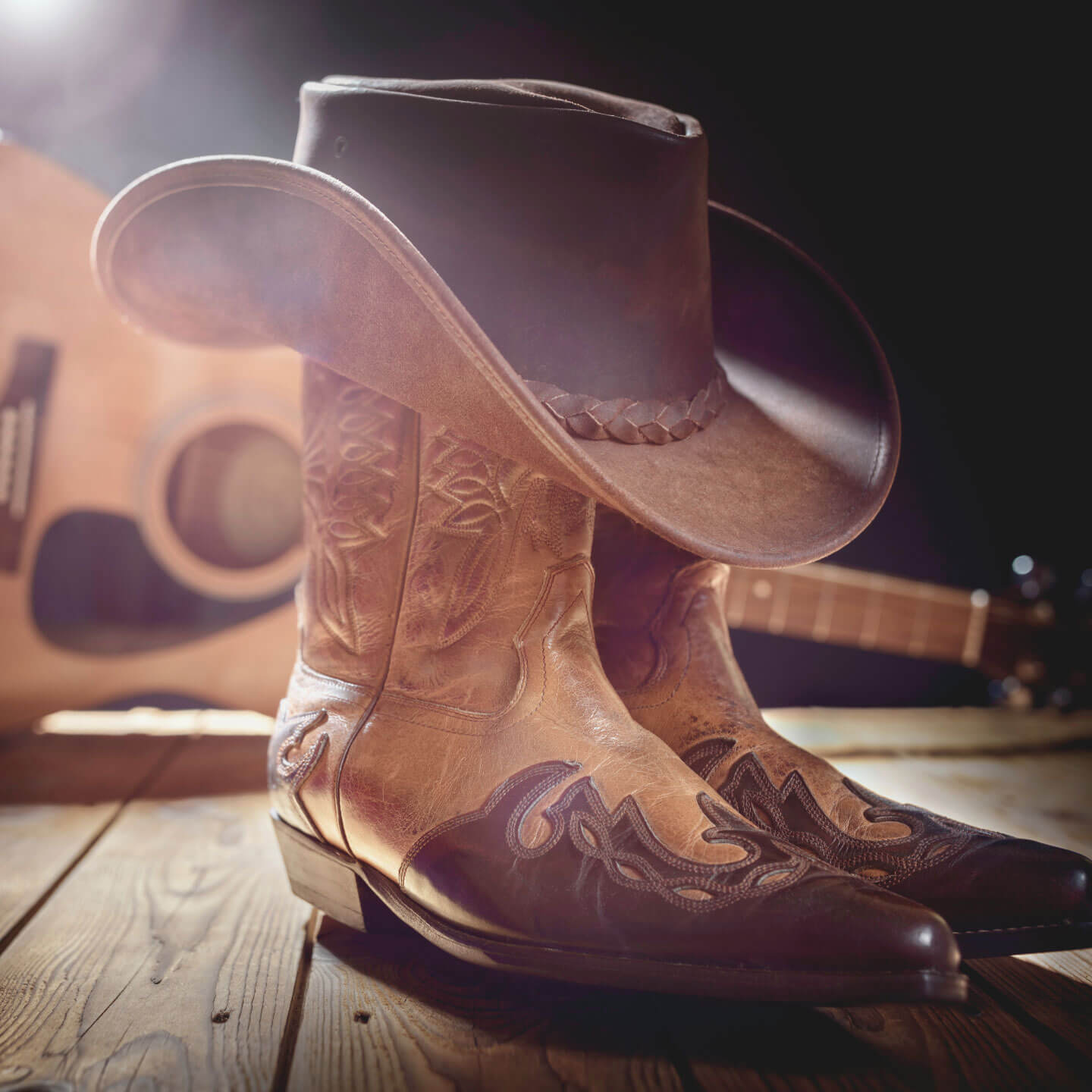 Bottes et chapeau de cowboy