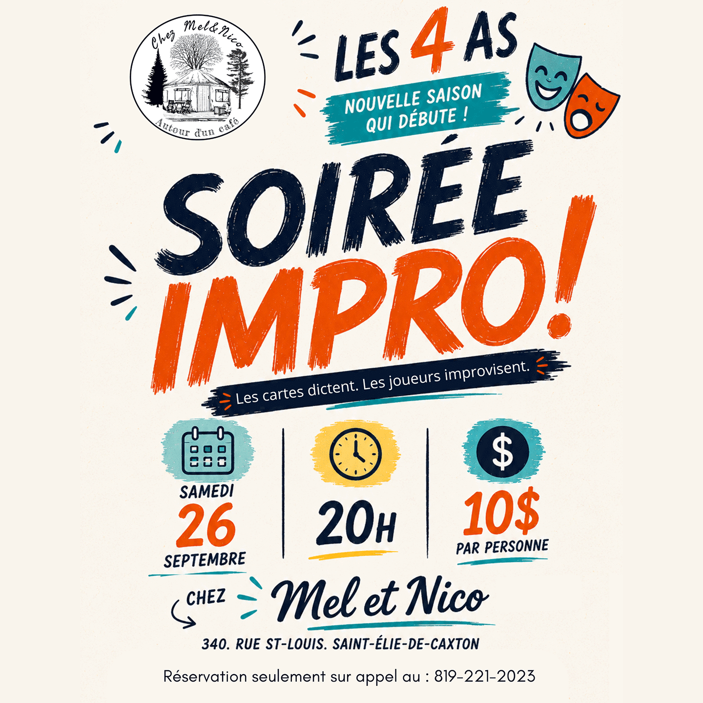Soirée impro Chez Mel & Nico
